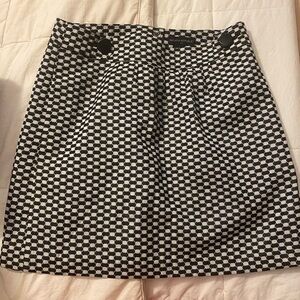 Banana Republic Monochrome Patterned A-Line Skirt